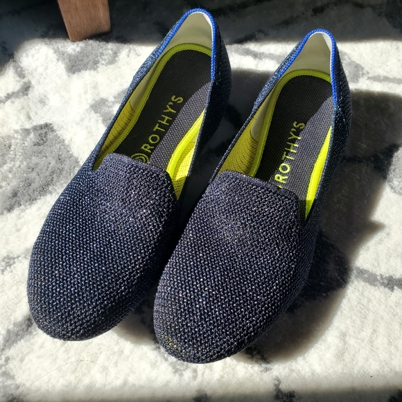 ***SOLD***Rothy's Navy Metallic and Neon Loafer - Picture 2 of 7